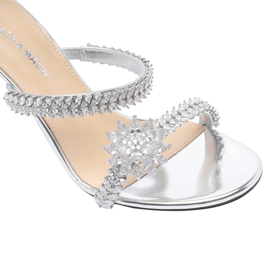 Floral Embellished Slip-On Sandals
