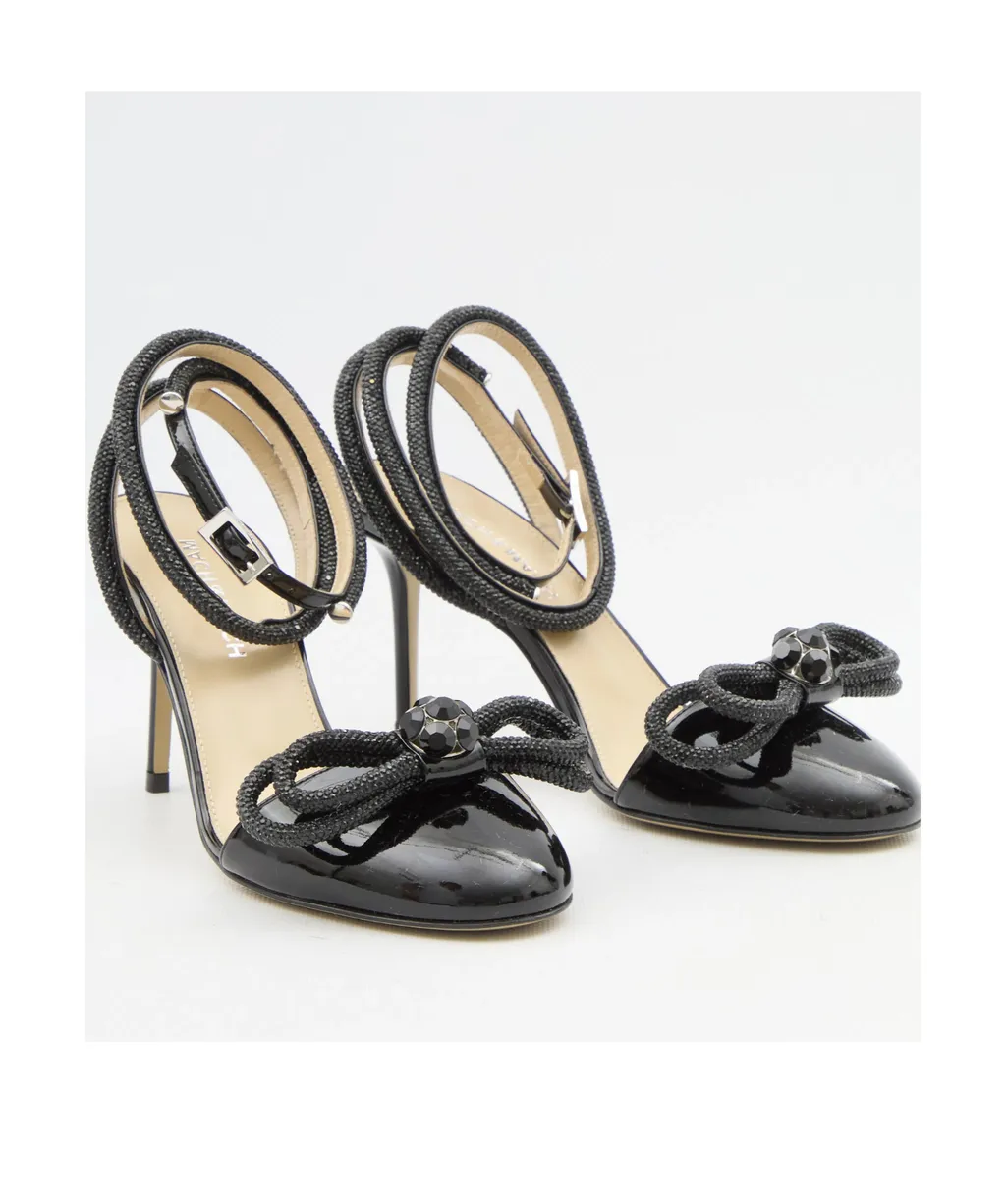 Doubel Bow Embellished Round Toe Pumps