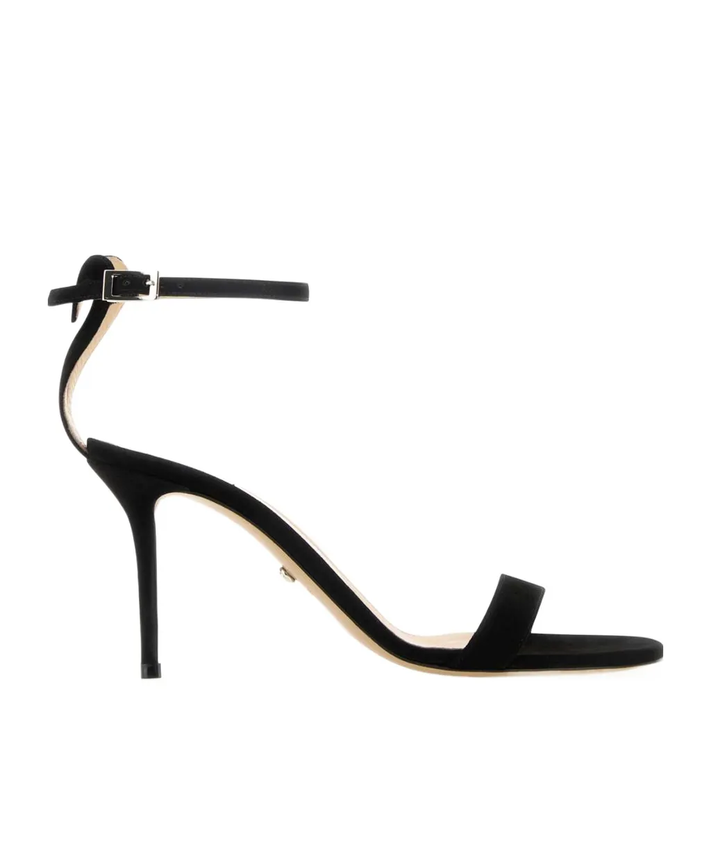 Crystal Bow Ankle Strap Sandals