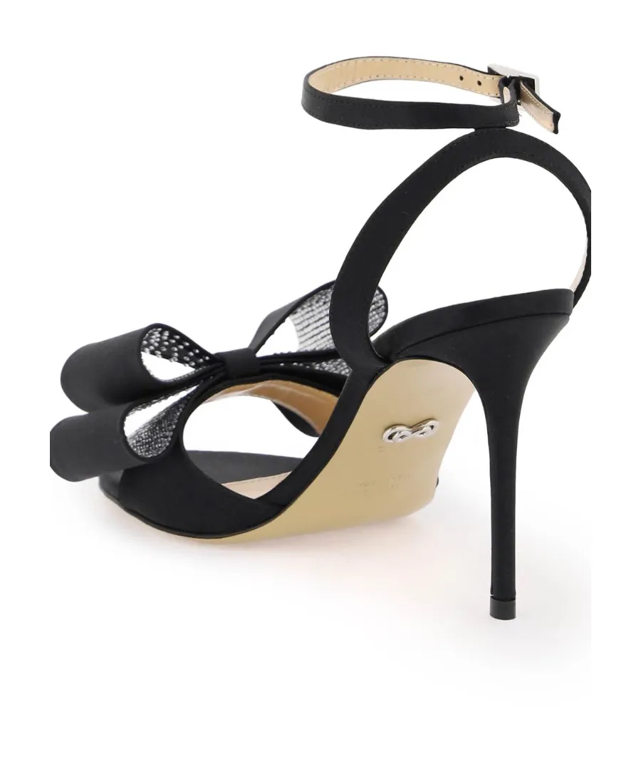 Le Cadeau Bow Embellished Satin Sandals