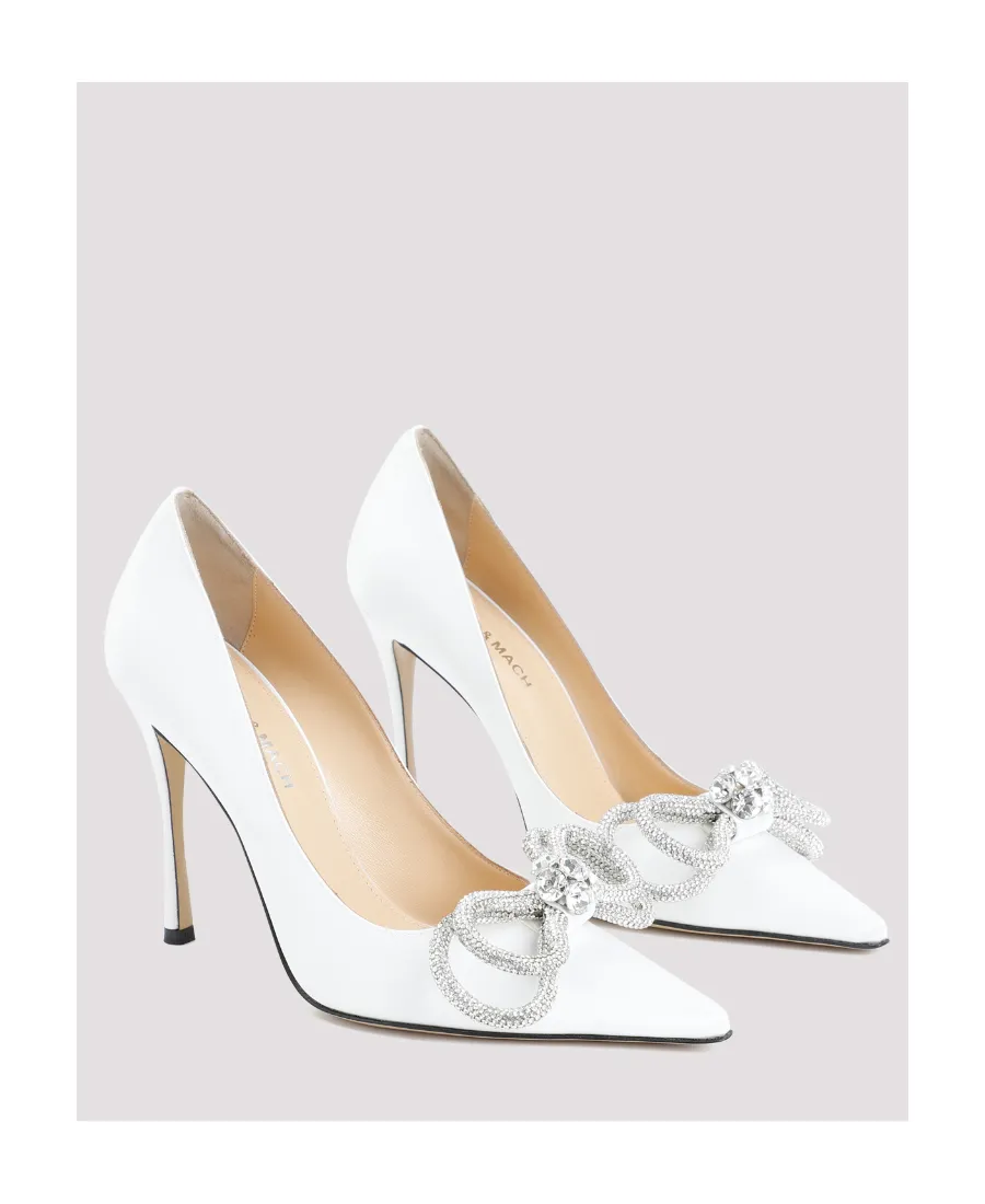 Double Bow 110Mm Satin Pumps