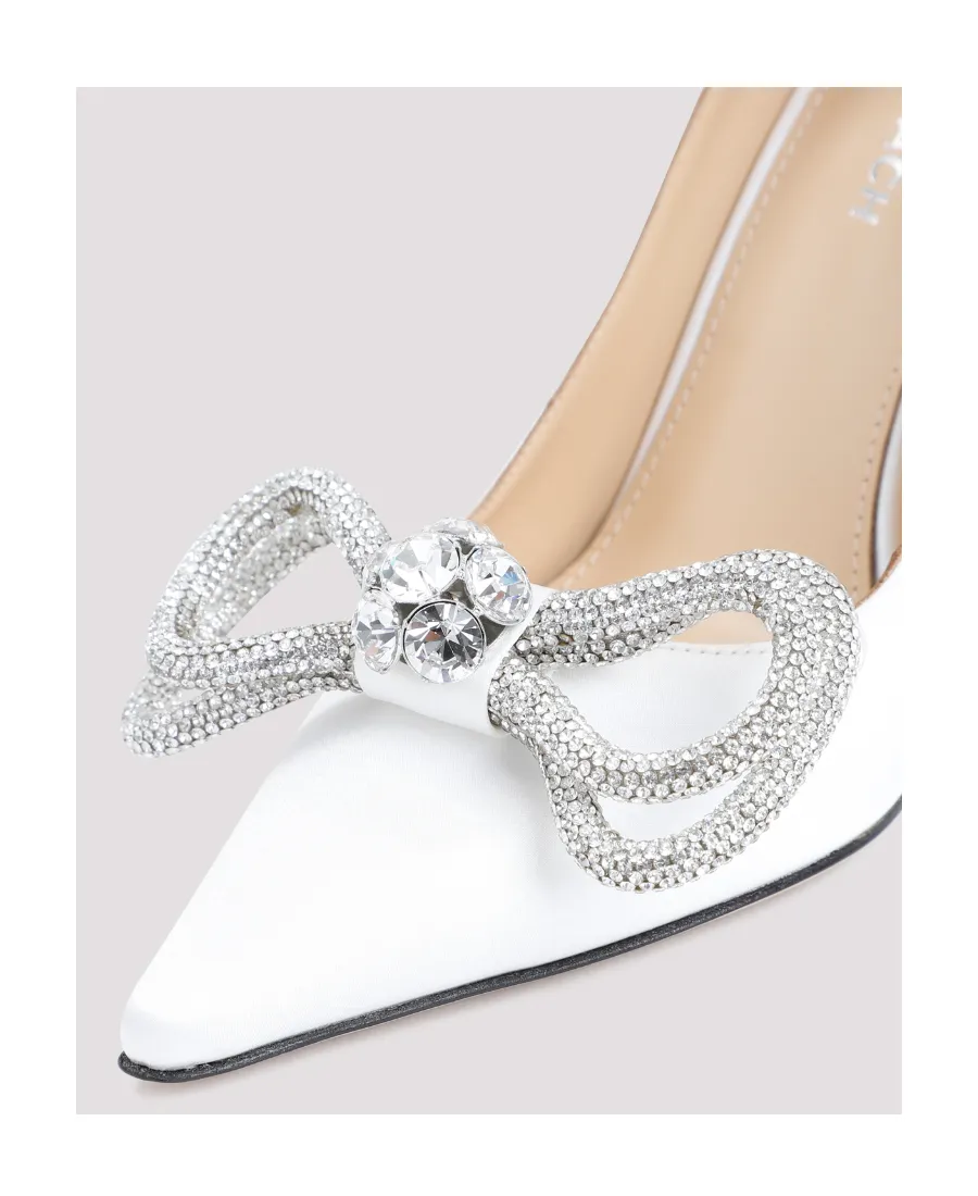 Double Bow 110Mm Satin Pumps