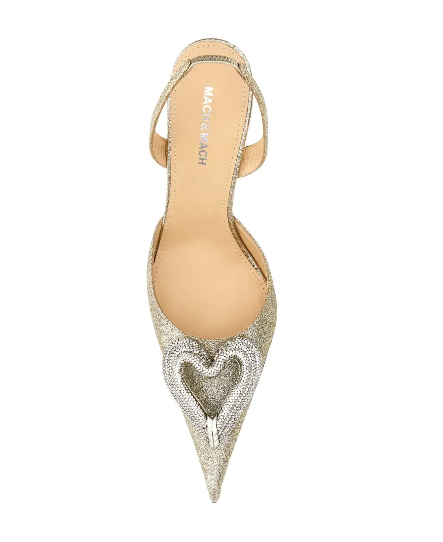 Triple Heart Slingback Pumps