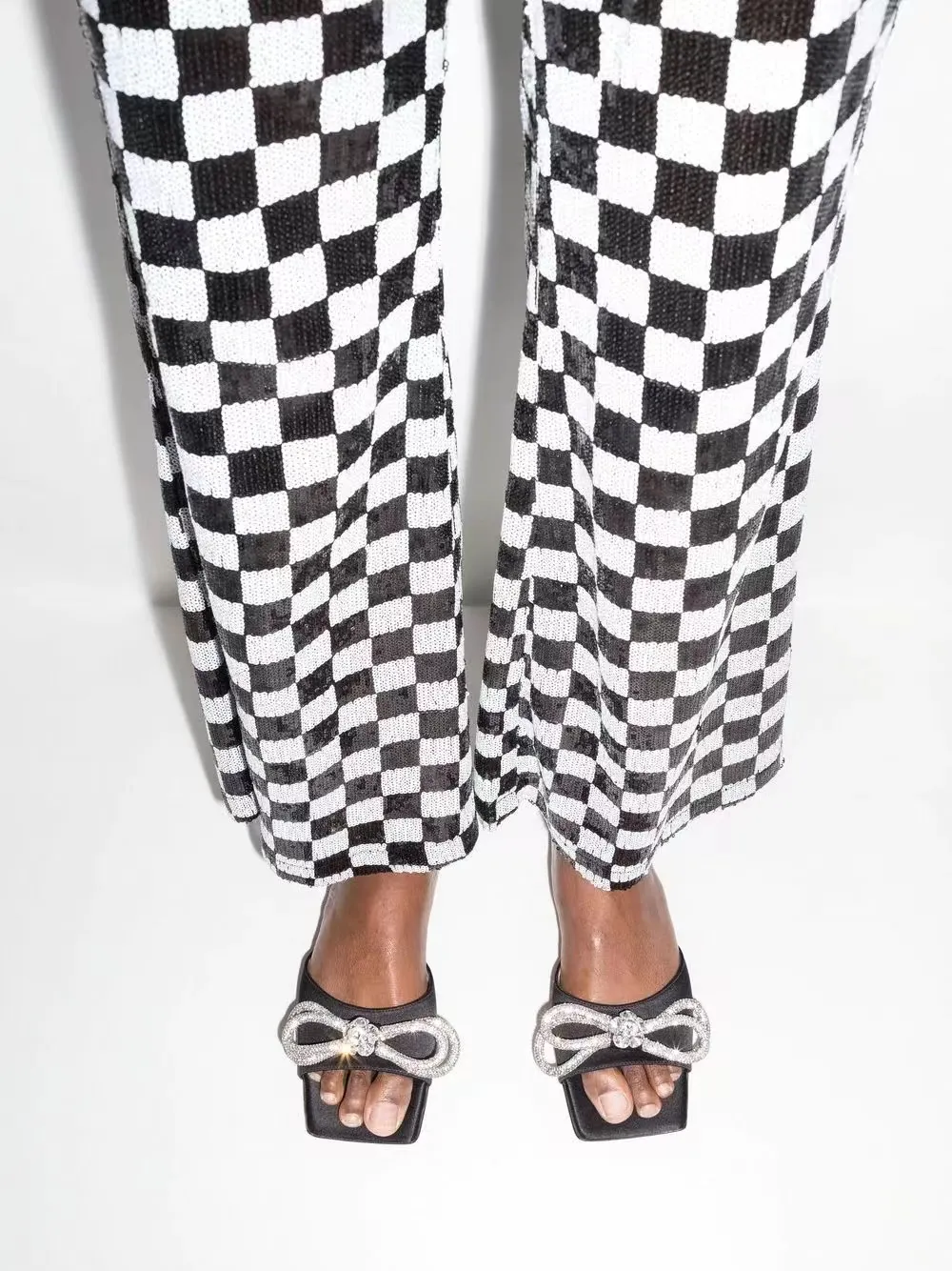 Crystal Bow Sandals