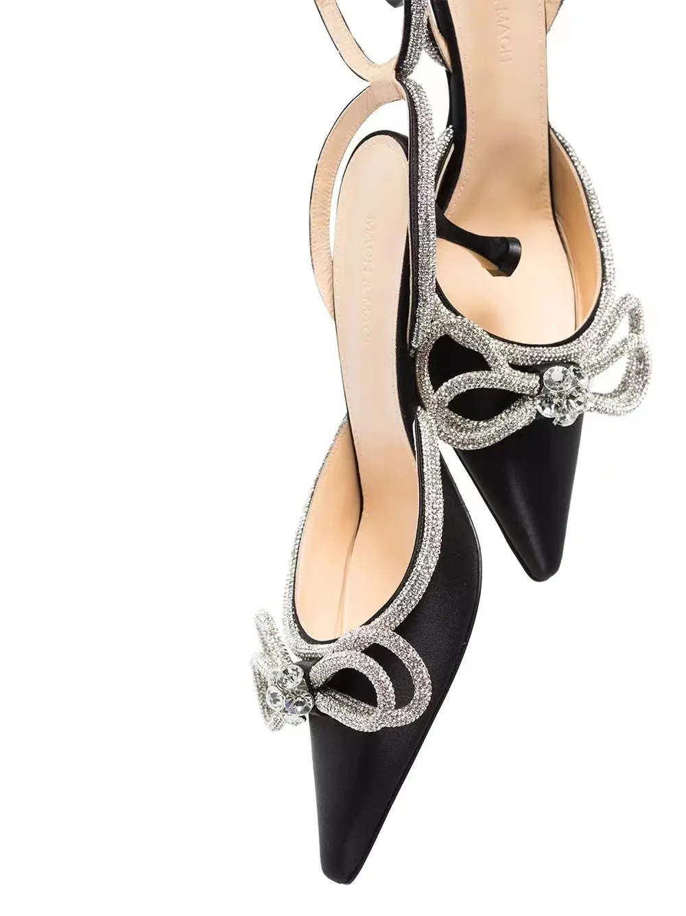 Slingback Embellished Pointed-Toe Pumps
