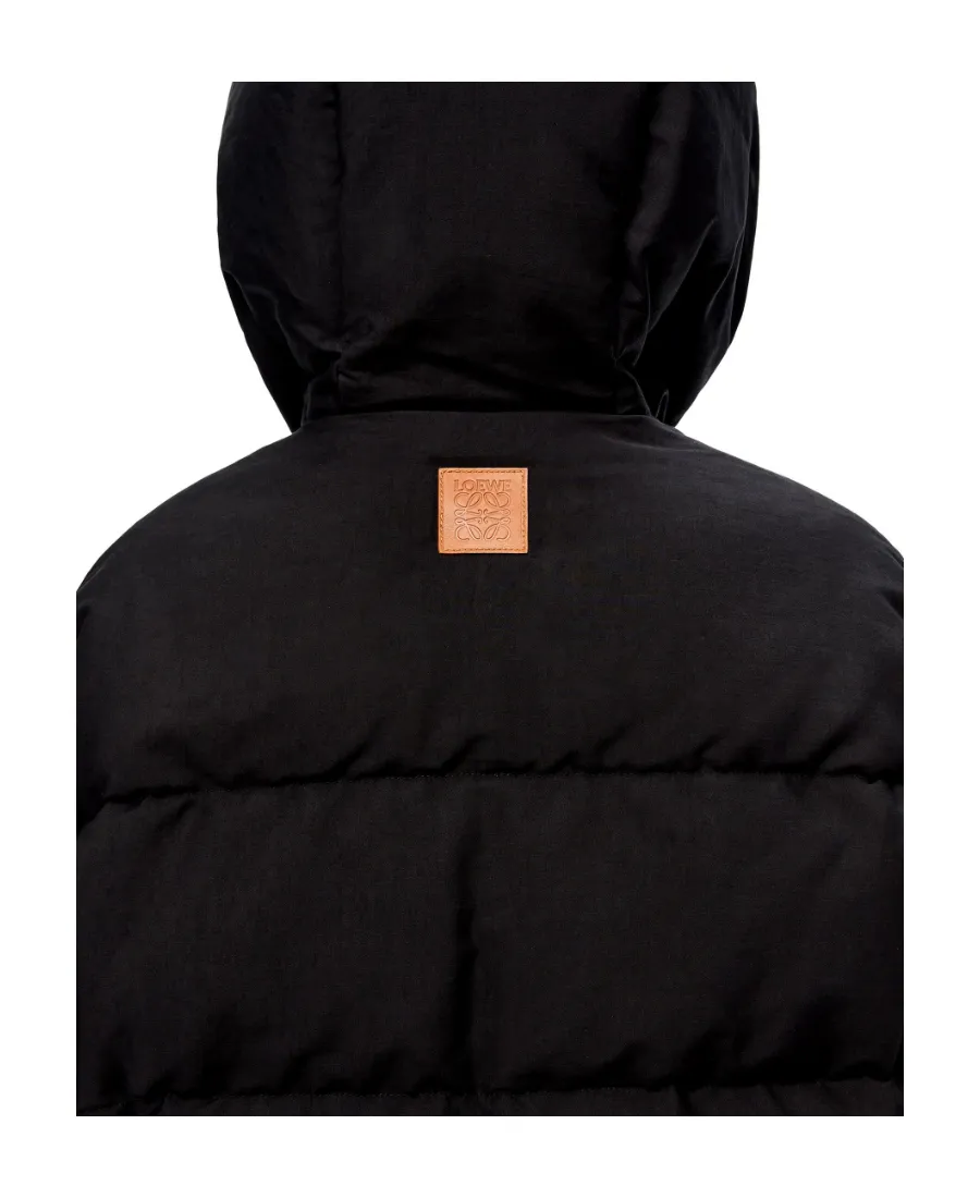 Drawstring Hooded Down Jacket