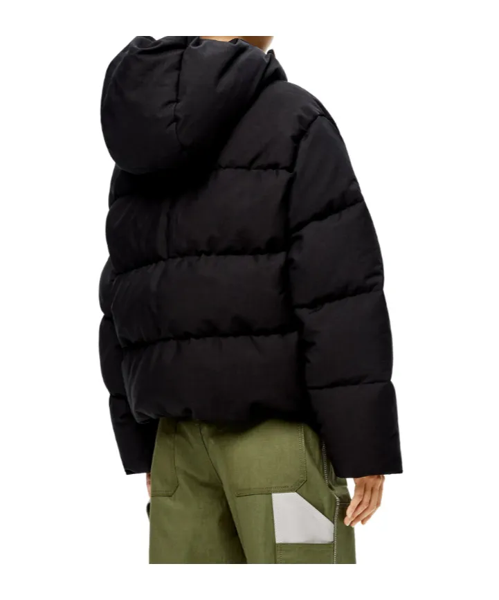 Drawstring Hooded Down Jacket