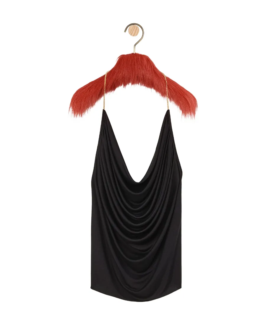 Chain Draped Top In Silk