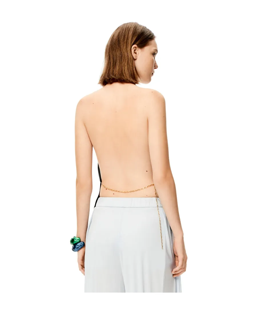 Chain Draped Top In Silk