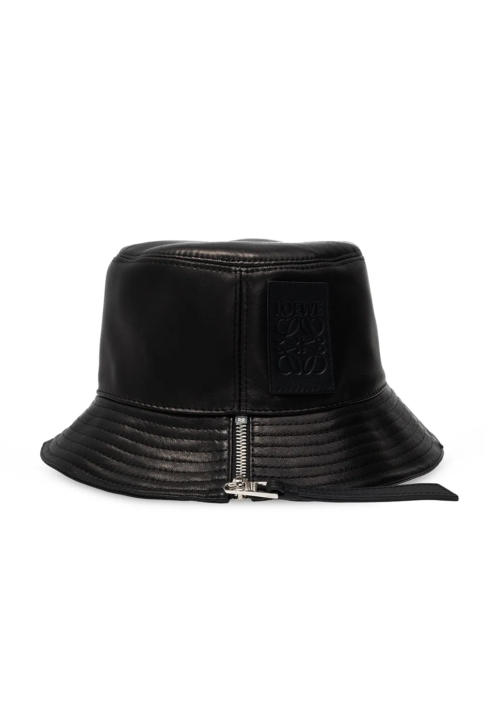 Logo Patch Zip Detailed Fisherman Bucket Hat