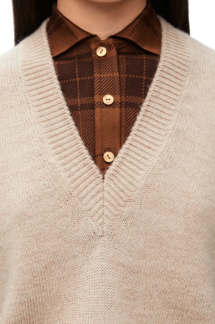 Trompe L'oeil Sweater In Wool And Silk