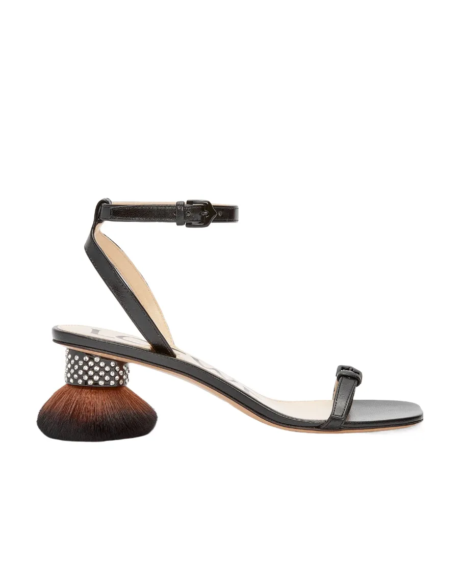 Petal Brush Heel Sandal In Lambskin