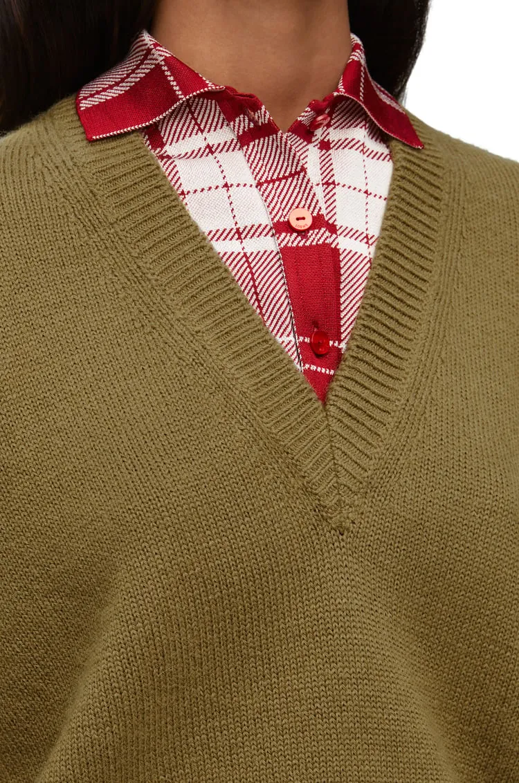 Trompe L'oeil Sweater In Wool And Silk