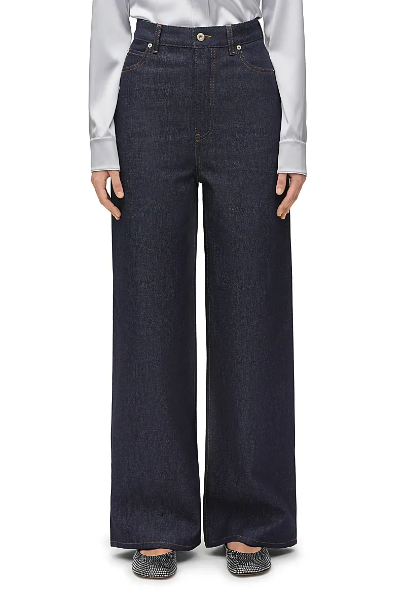 Zipper Button Denim Pants