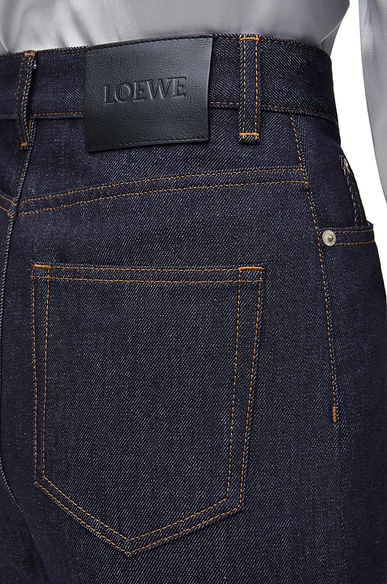 Zipper Button Denim Pants