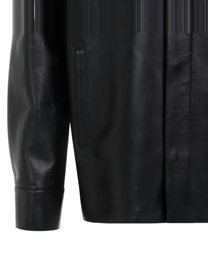 Logo Embossed Long-Sleeved Shirt
