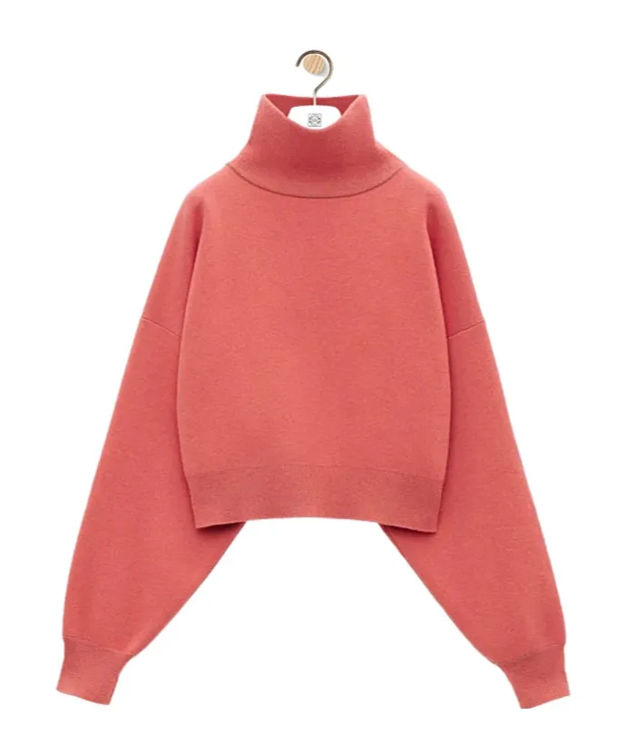 High Neck Sweater In Cashmere