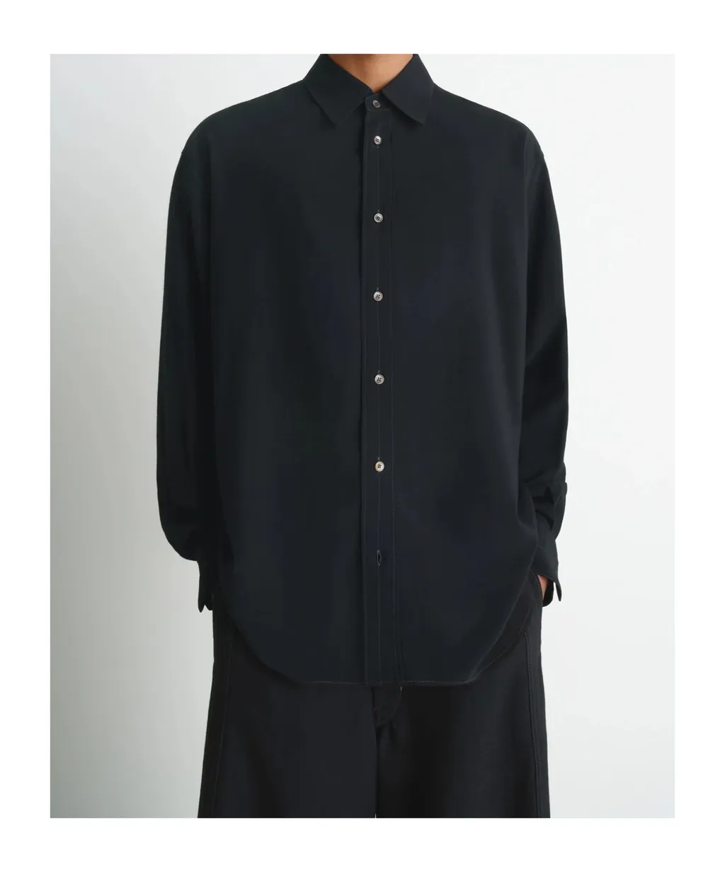 Pleat Detailed Long-Sleeved Shirt