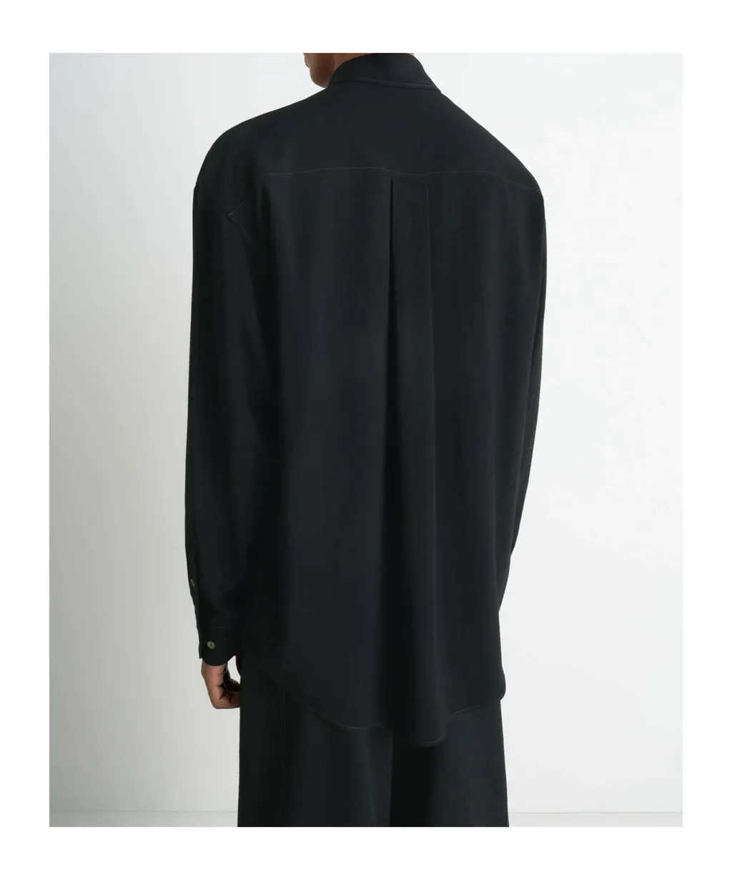 Pleat Detailed Long-Sleeved Shirt