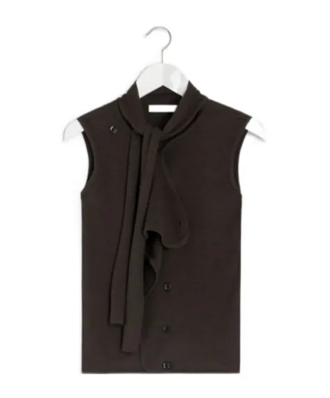 Asymmetric Sleeveless Cardigan