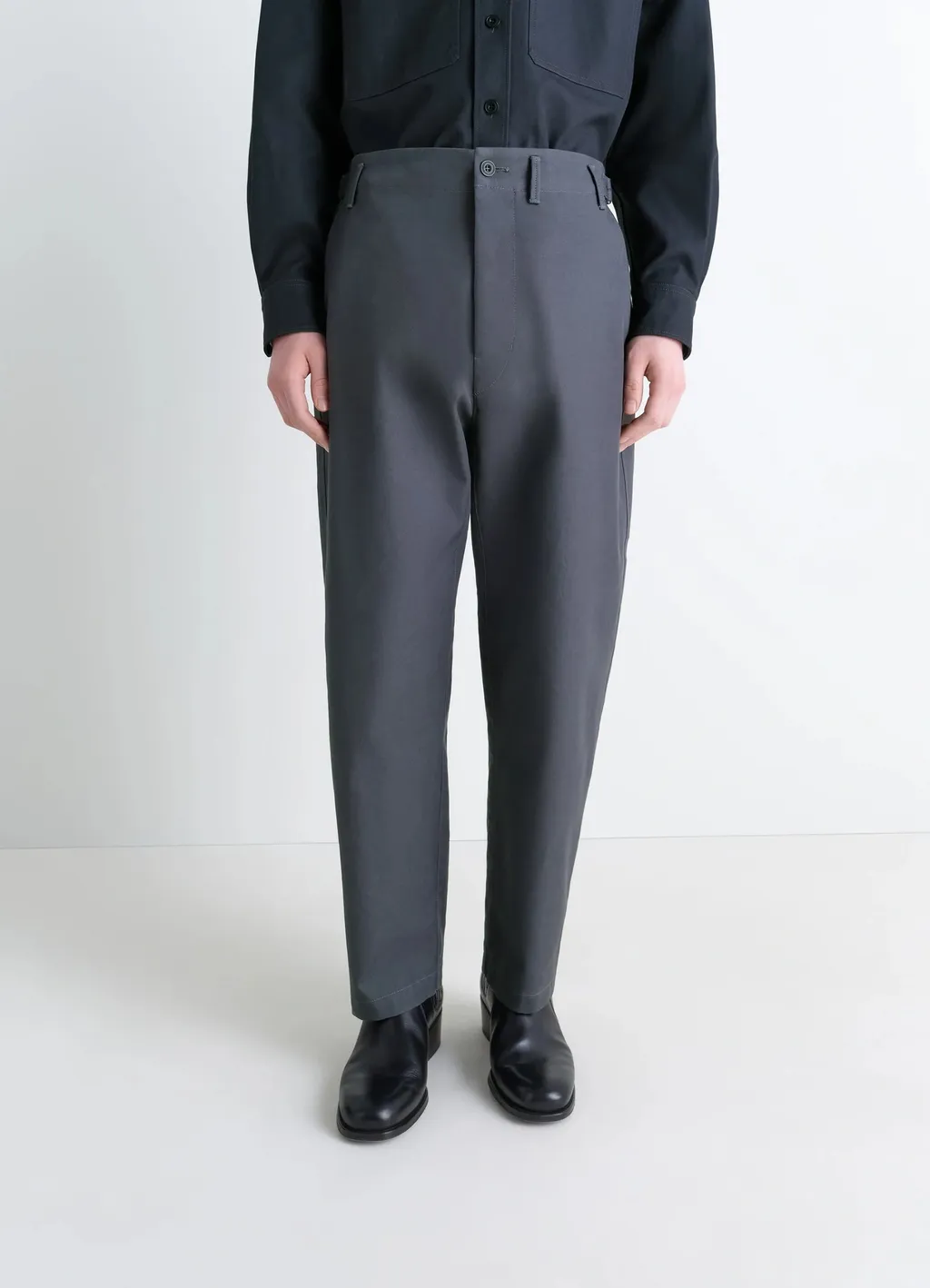 Adjustable-Waist Straight Leg Trousers