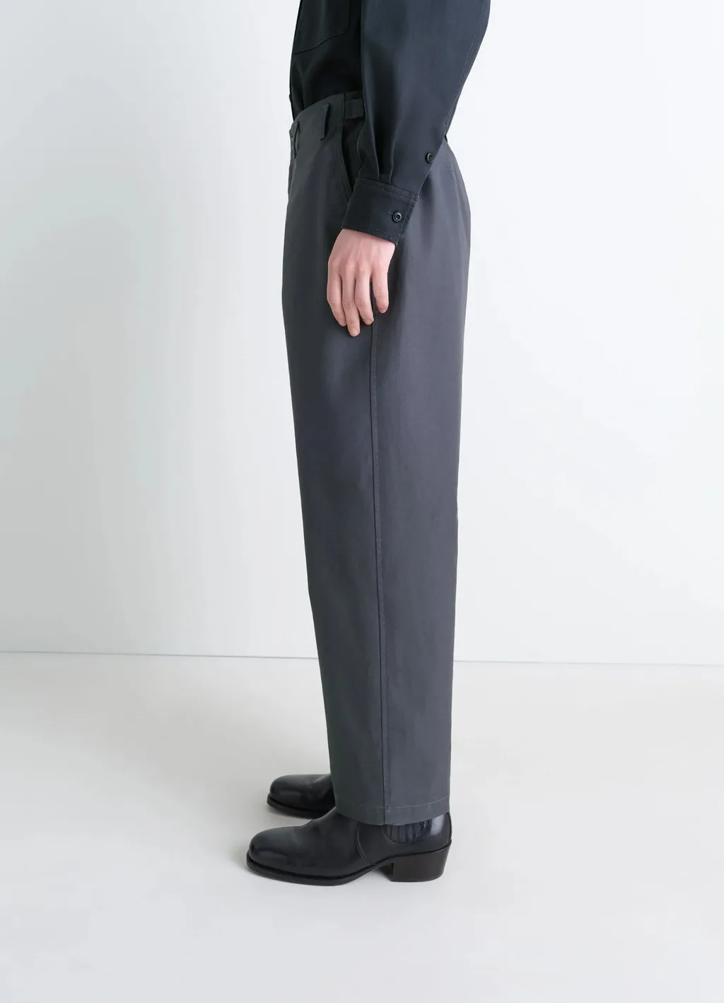 Adjustable-Waist Straight Leg Trousers