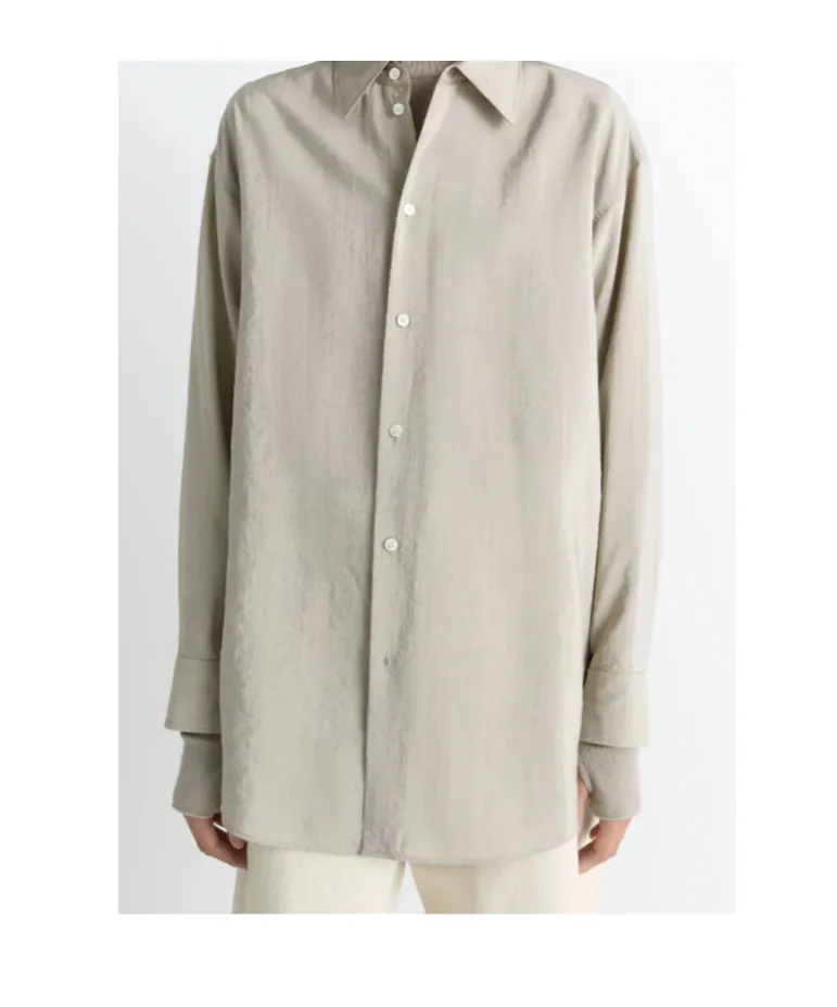 Tied-Neck Buttoned Shirt