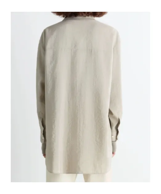 Tied-Neck Buttoned Shirt
