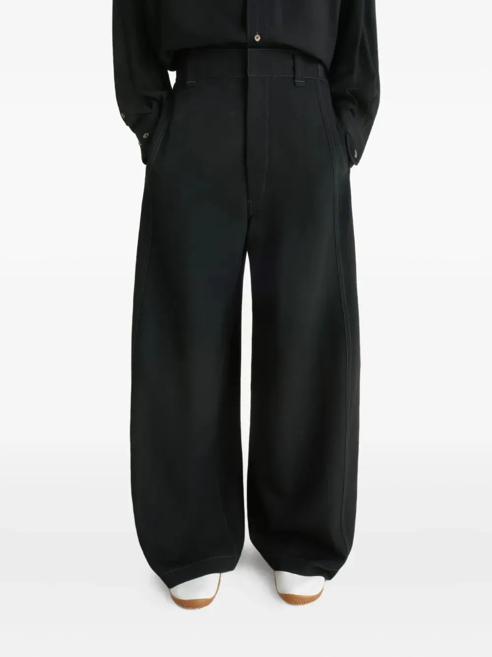Contrast-Stitching Trousers