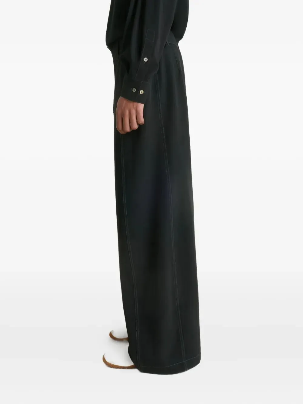 Contrast-Stitching Trousers
