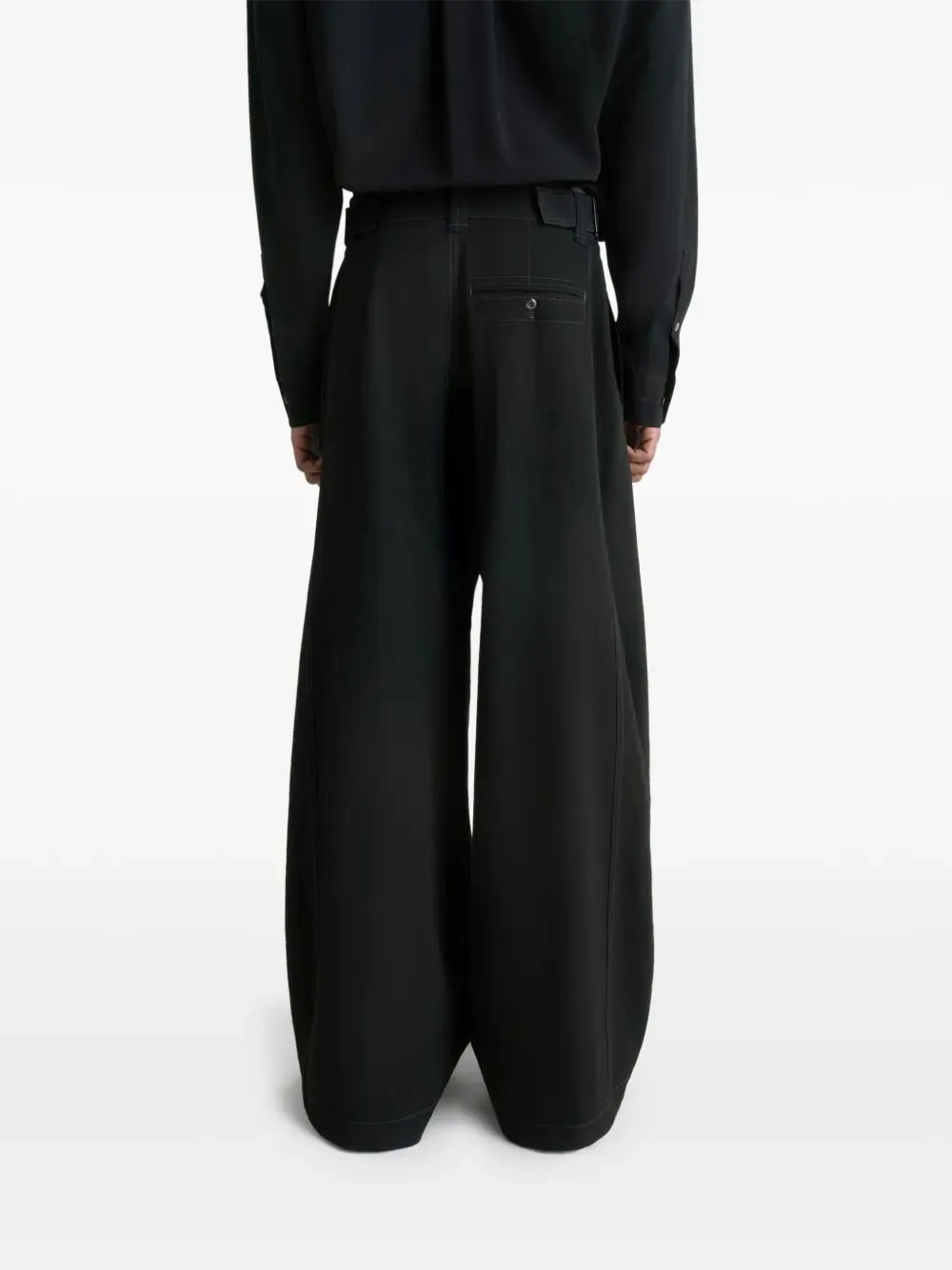 Contrast-Stitching Trousers