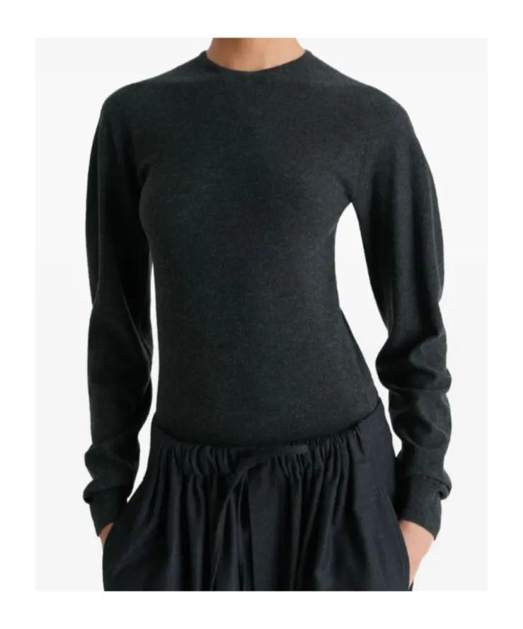 Crew-Neck Wool Top