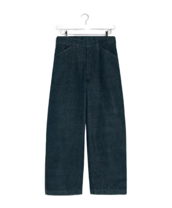 Adjustable-Strap Logo Patch Jeans