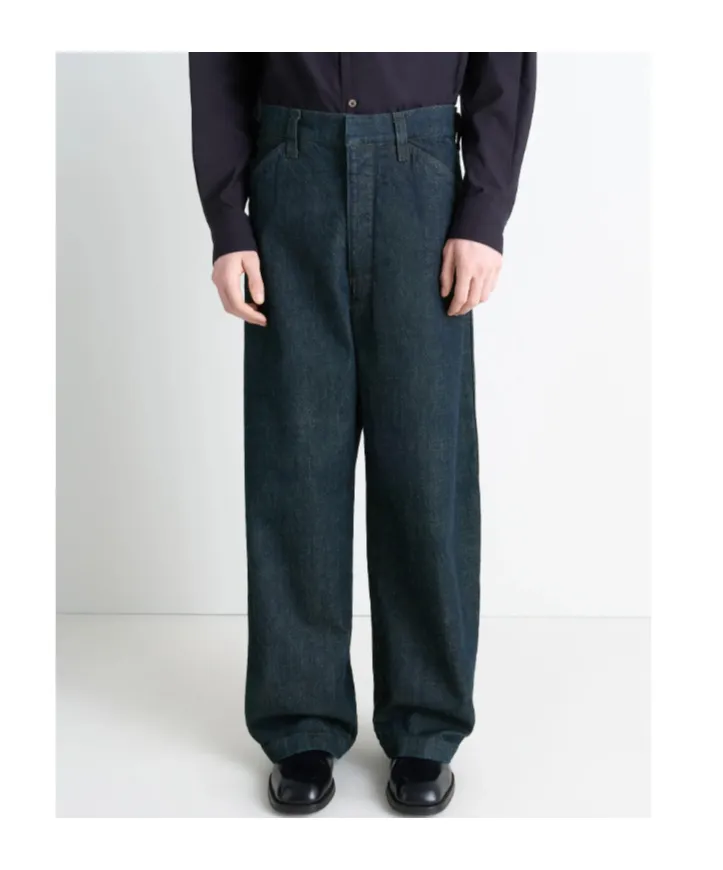 Adjustable-Strap Logo Patch Jeans