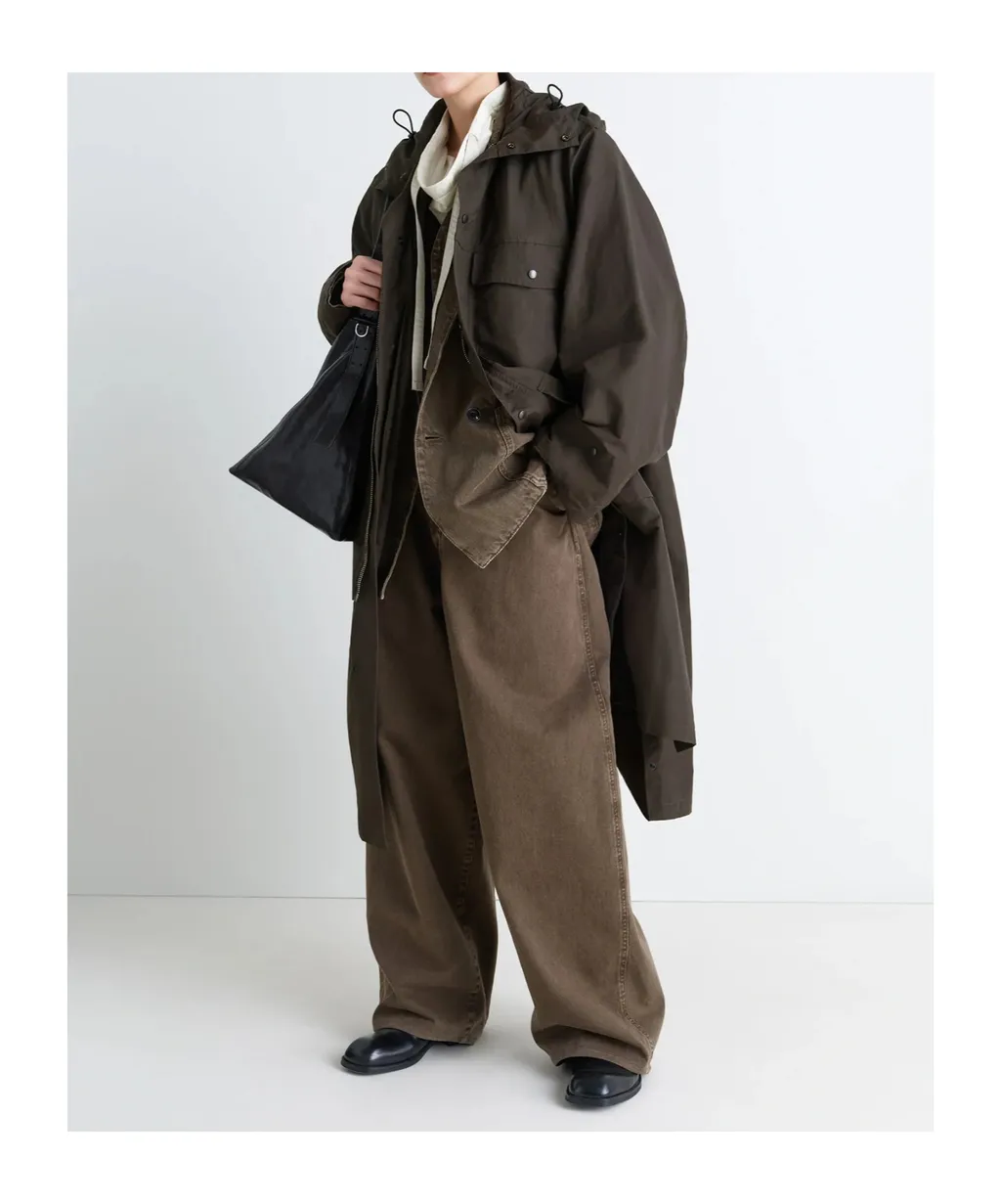 Utility Raincoat Water Repellent Polyamide Linen Cotton