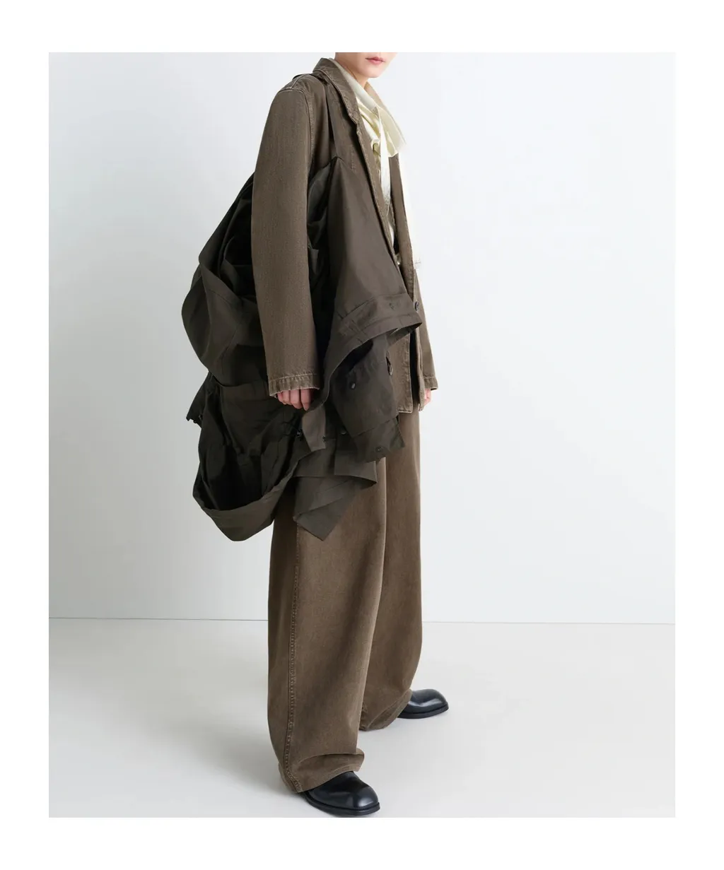 Utility Raincoat Water Repellent Polyamide Linen Cotton