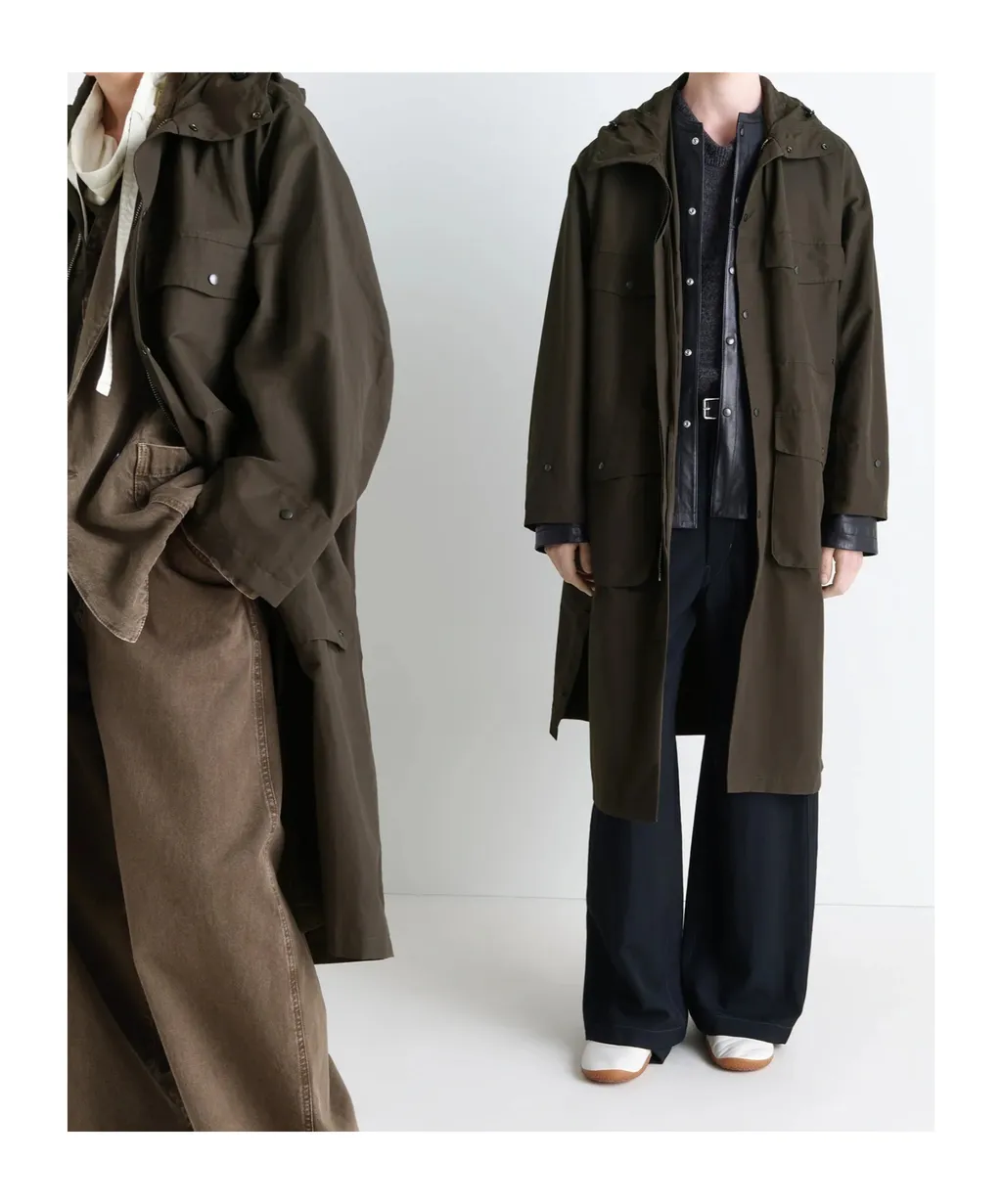 Utility Raincoat Water Repellent Polyamide Linen Cotton