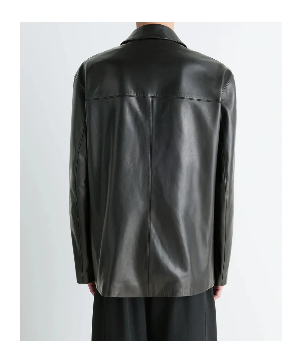Leather Single Breasted Jacket