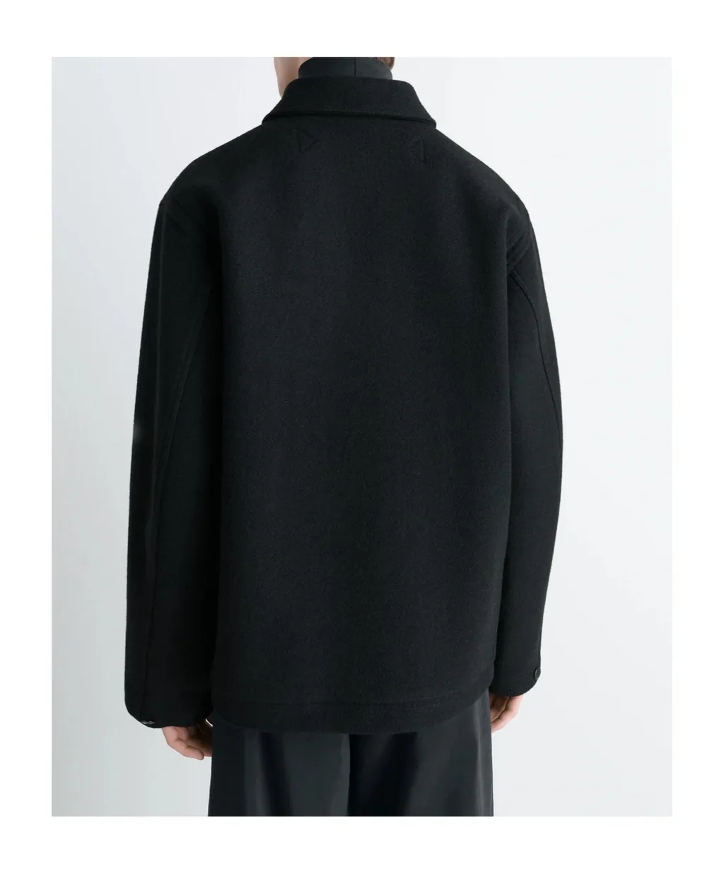 Patch-Pocket Long-Sleeved Shirt Jacket