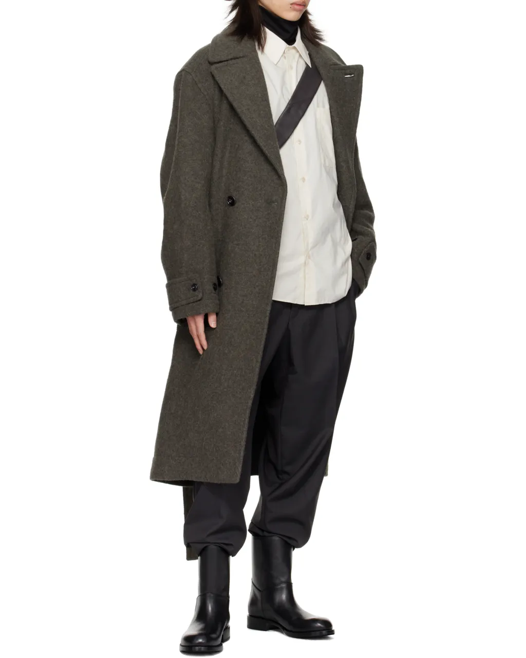 Straight Hem Belted Coat