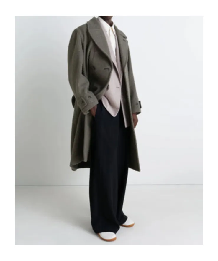 Straight Hem Belted Coat