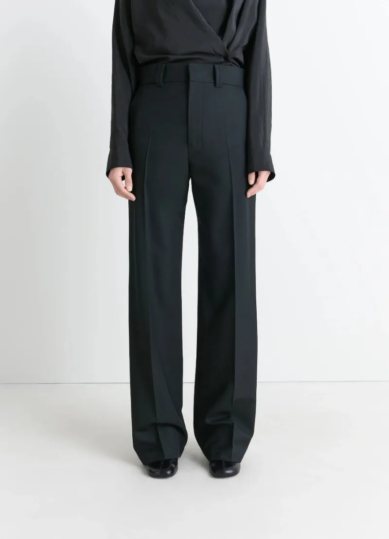 Pleated Straight Trousers