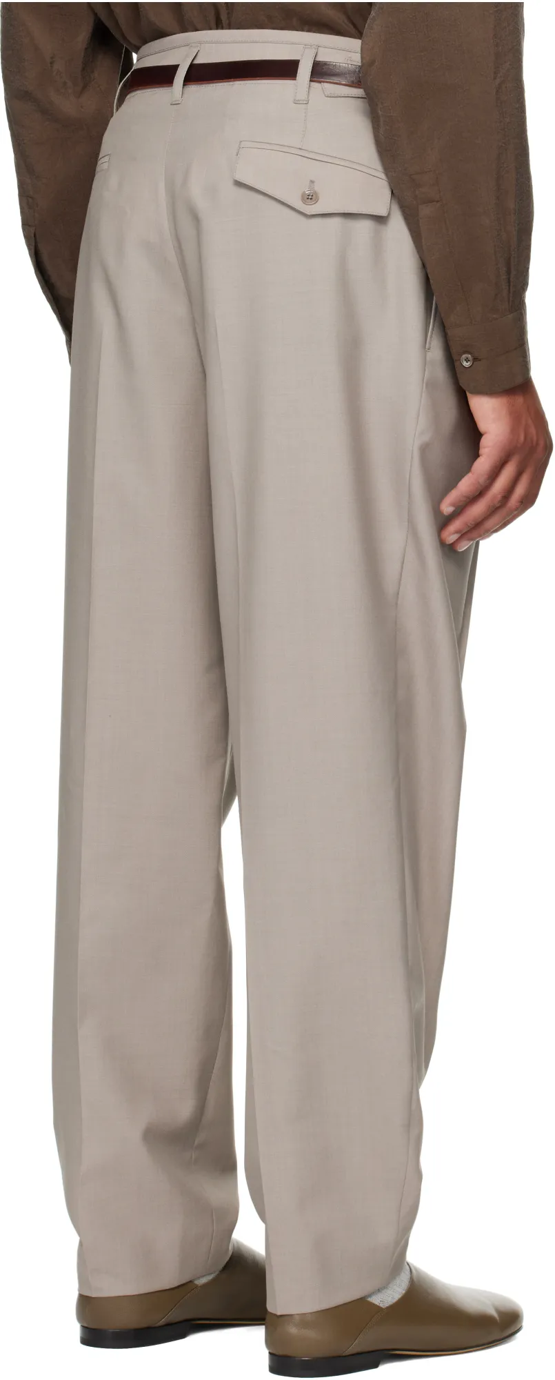 Pleated-Front Side-Adjustable Trousers