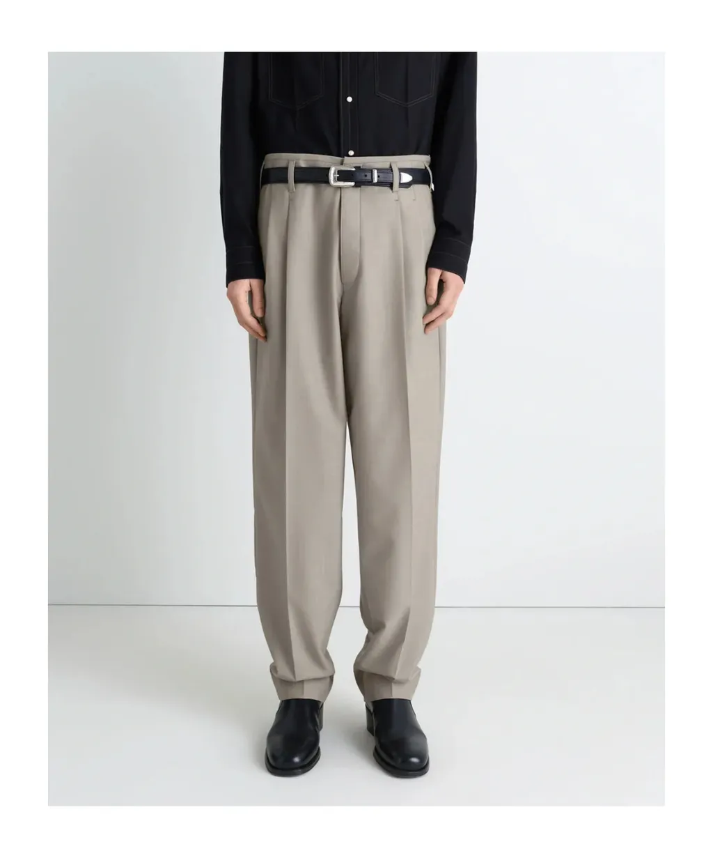 Pleated-Front Side-Adjustable Trousers