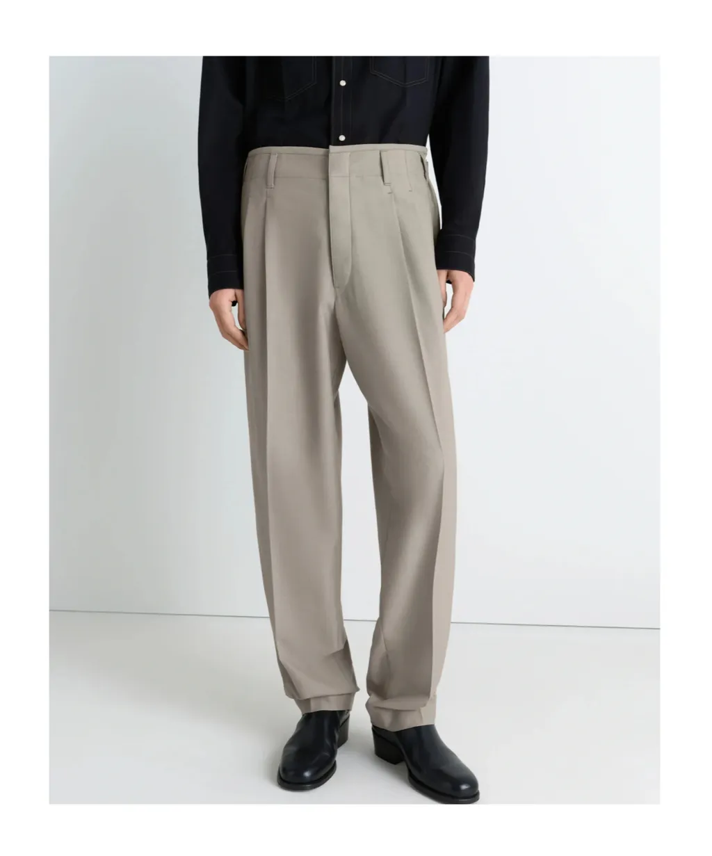 Pleated-Front Side-Adjustable Trousers