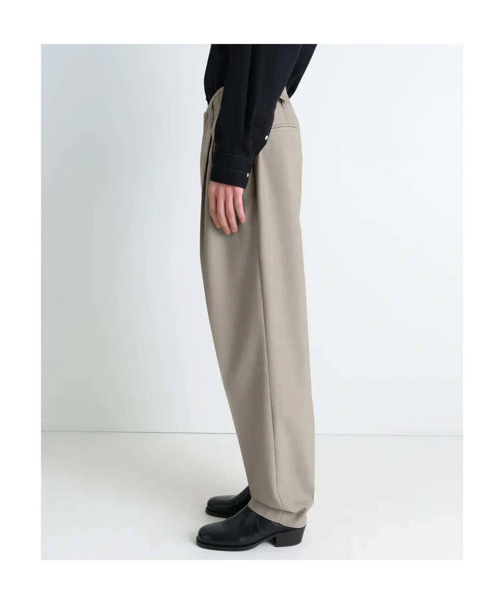 Pleated-Front Side-Adjustable Trousers