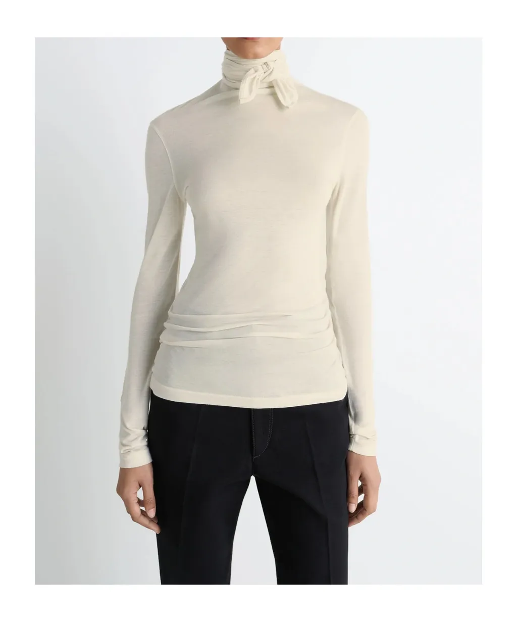 Tied-Neck T-Shirt