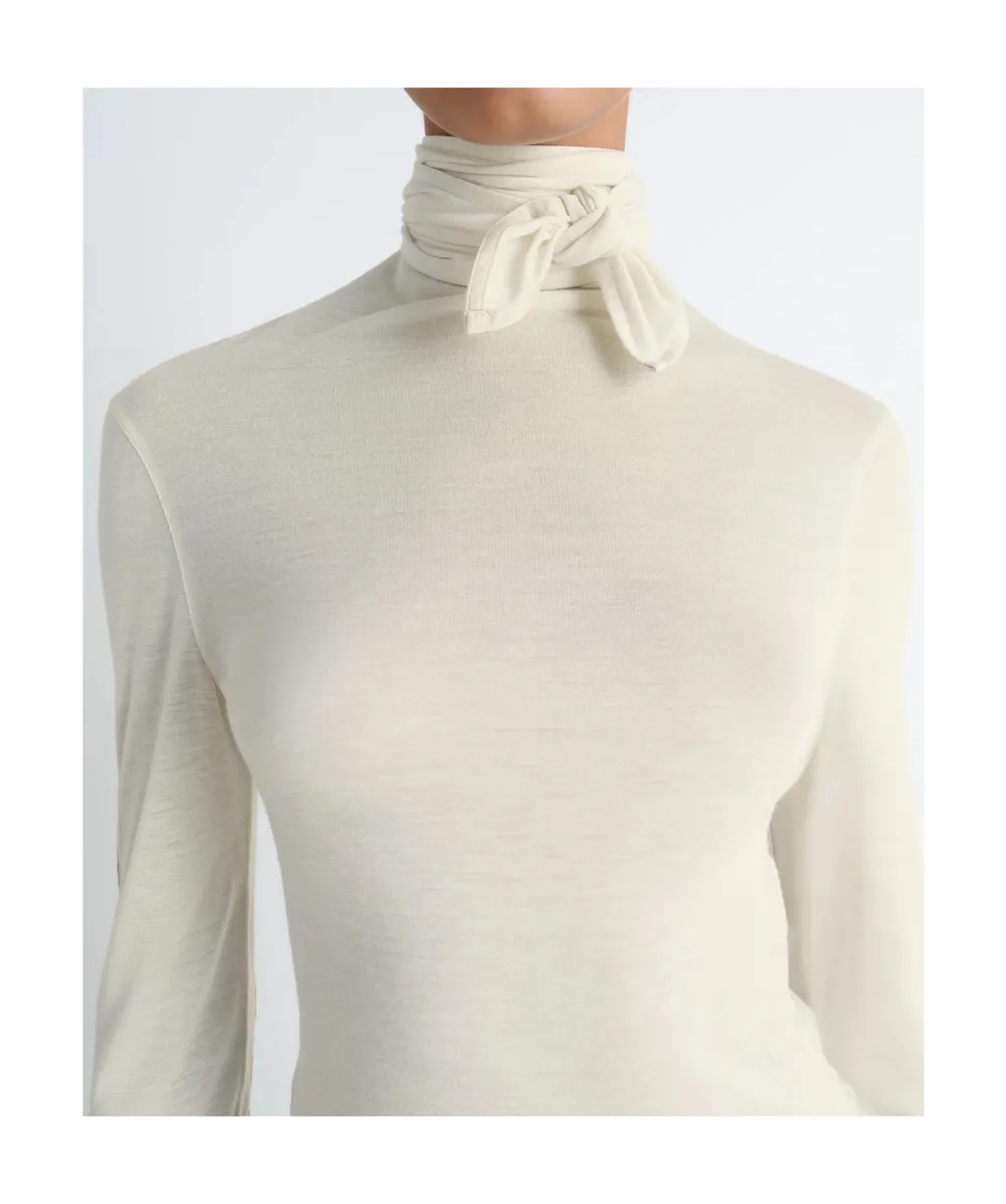 Tied-Neck T-Shirt
