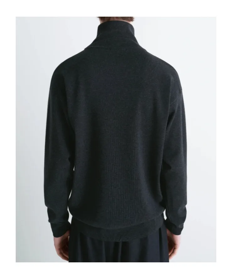 High-Neck Wool Sweater