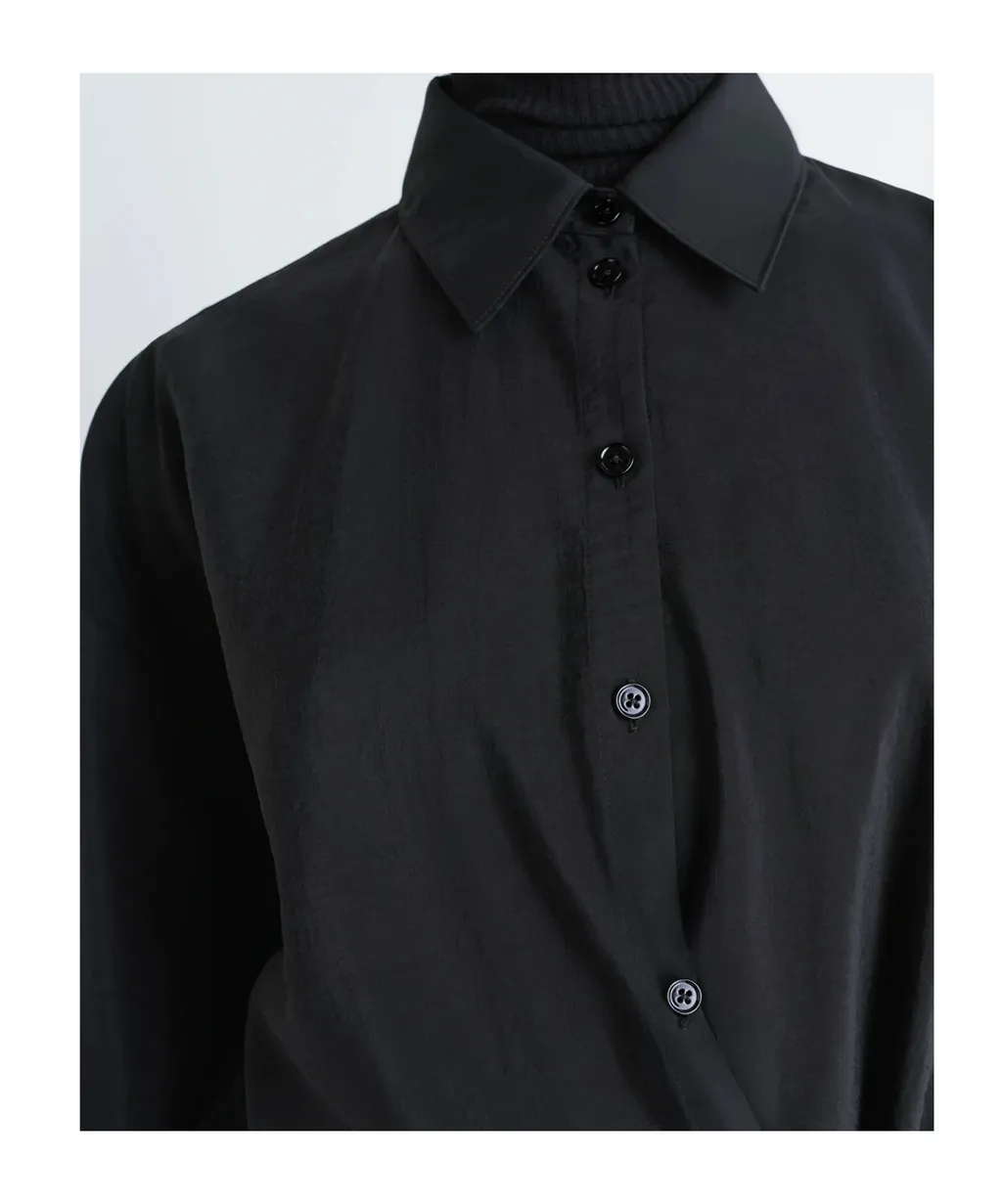 Straight Collar Twisted Dress